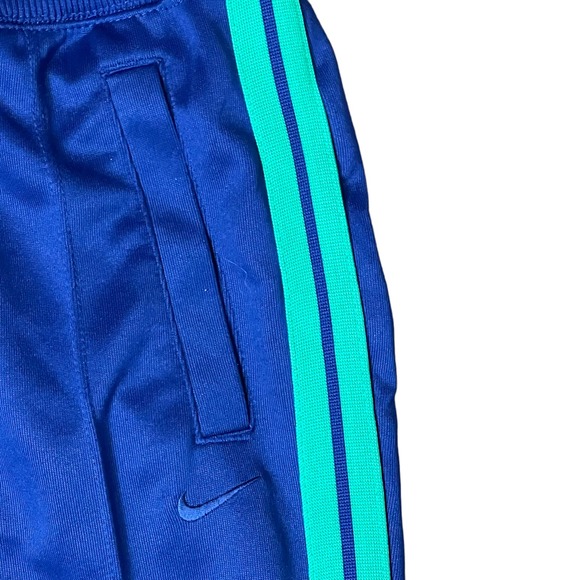 Nike Athletic Pants Size Small Blue With Green Piping Pockets Polyester 28X32 - Picture 6 of 9